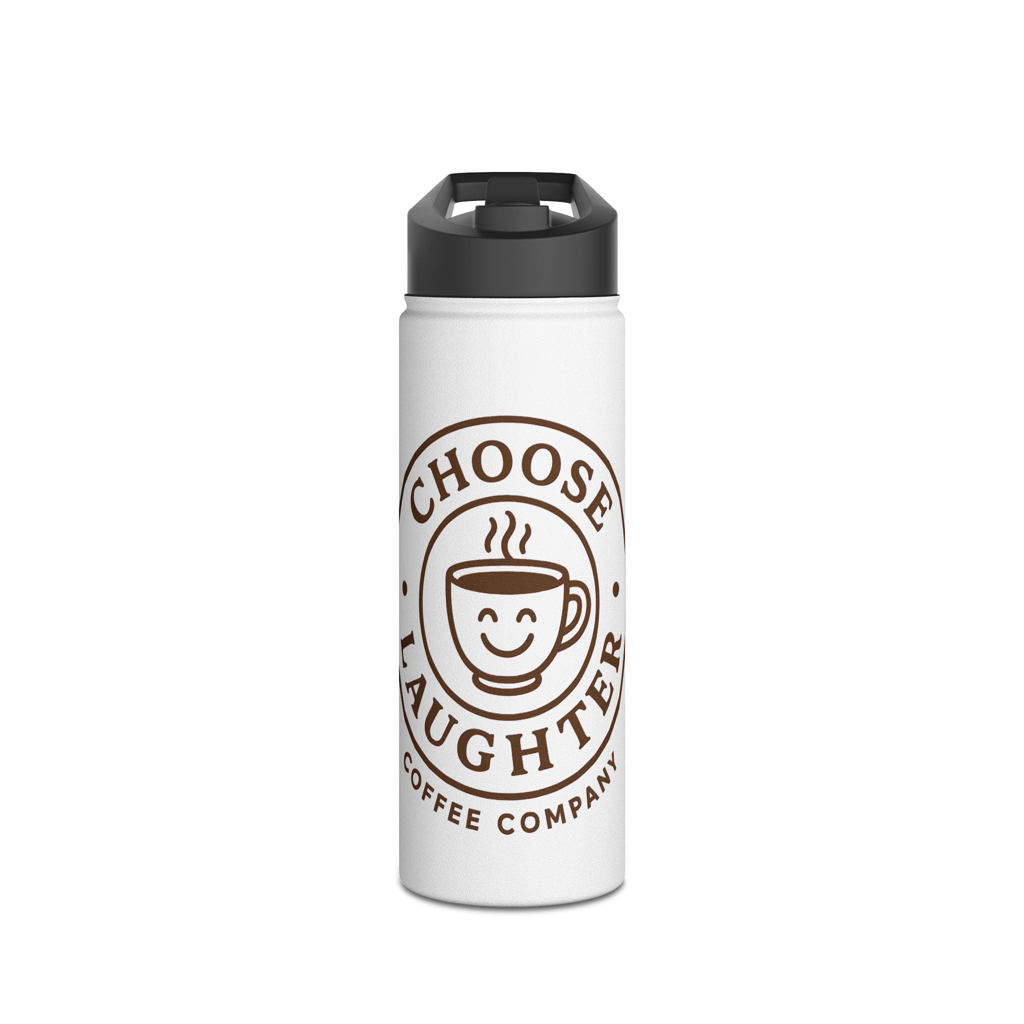 Choose Laughter Coffee Stainless Steel Water Bottle