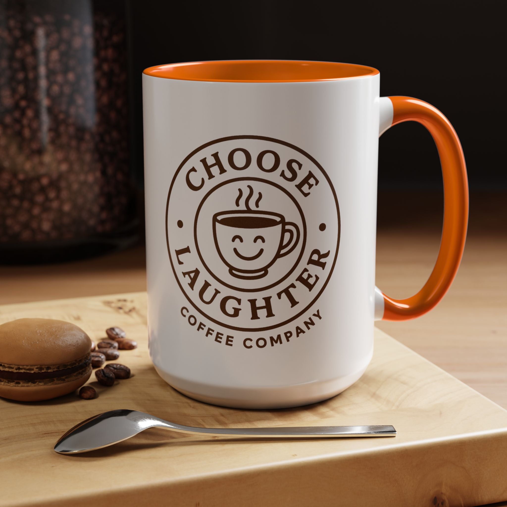 Choose Laughter Coffee Company mug | Accent Coffee Mug (15oz)
