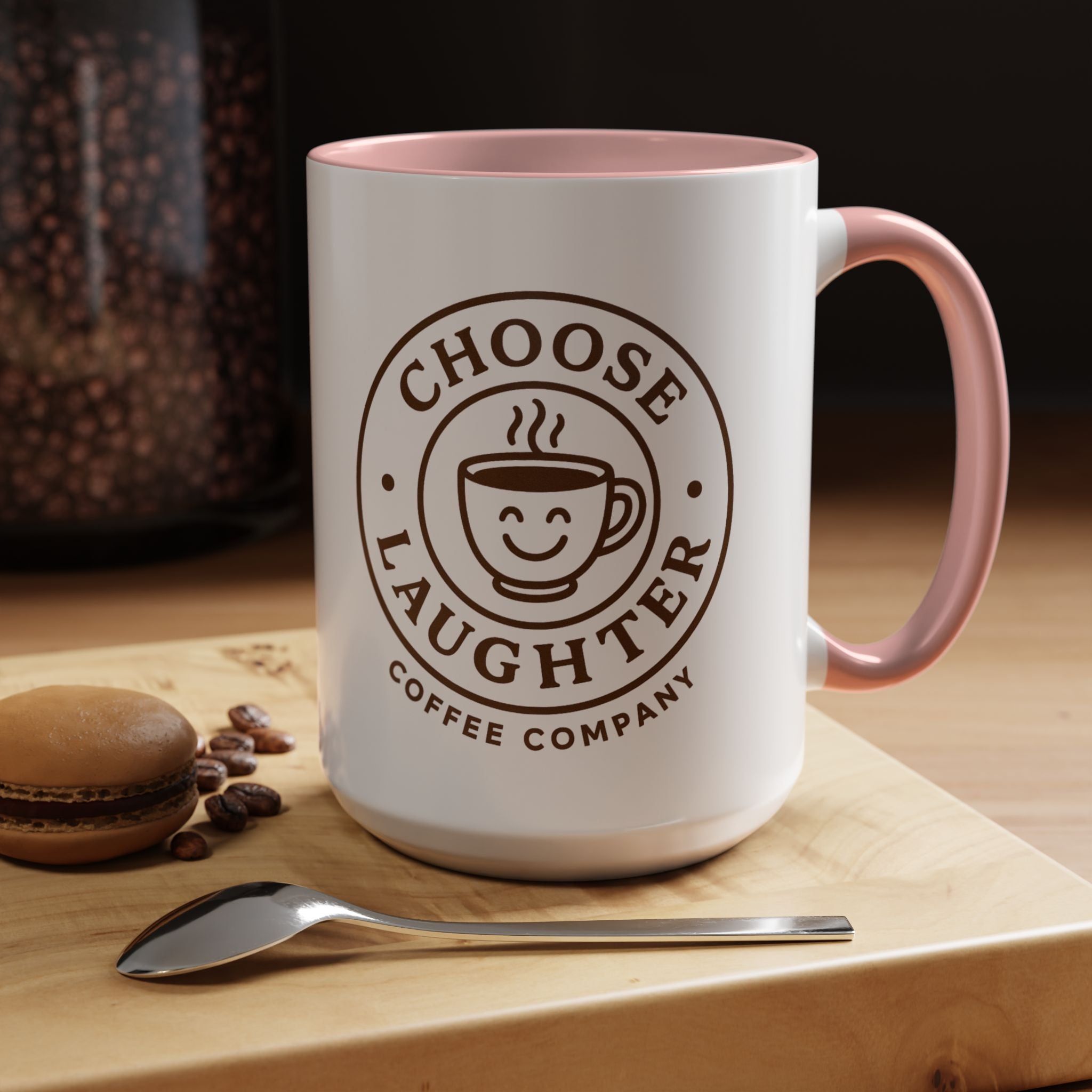 Choose Laughter Coffee Company mug | Accent Coffee Mug (15oz)