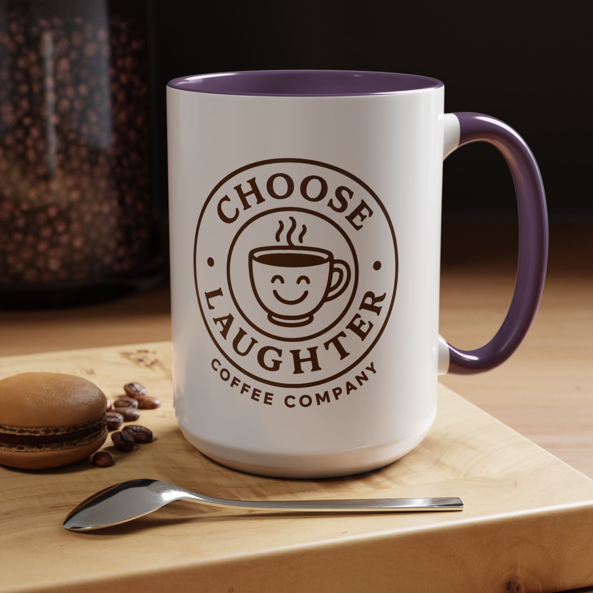 Choose Laughter Coffee Company mug | Accent Coffee Mug (15oz)