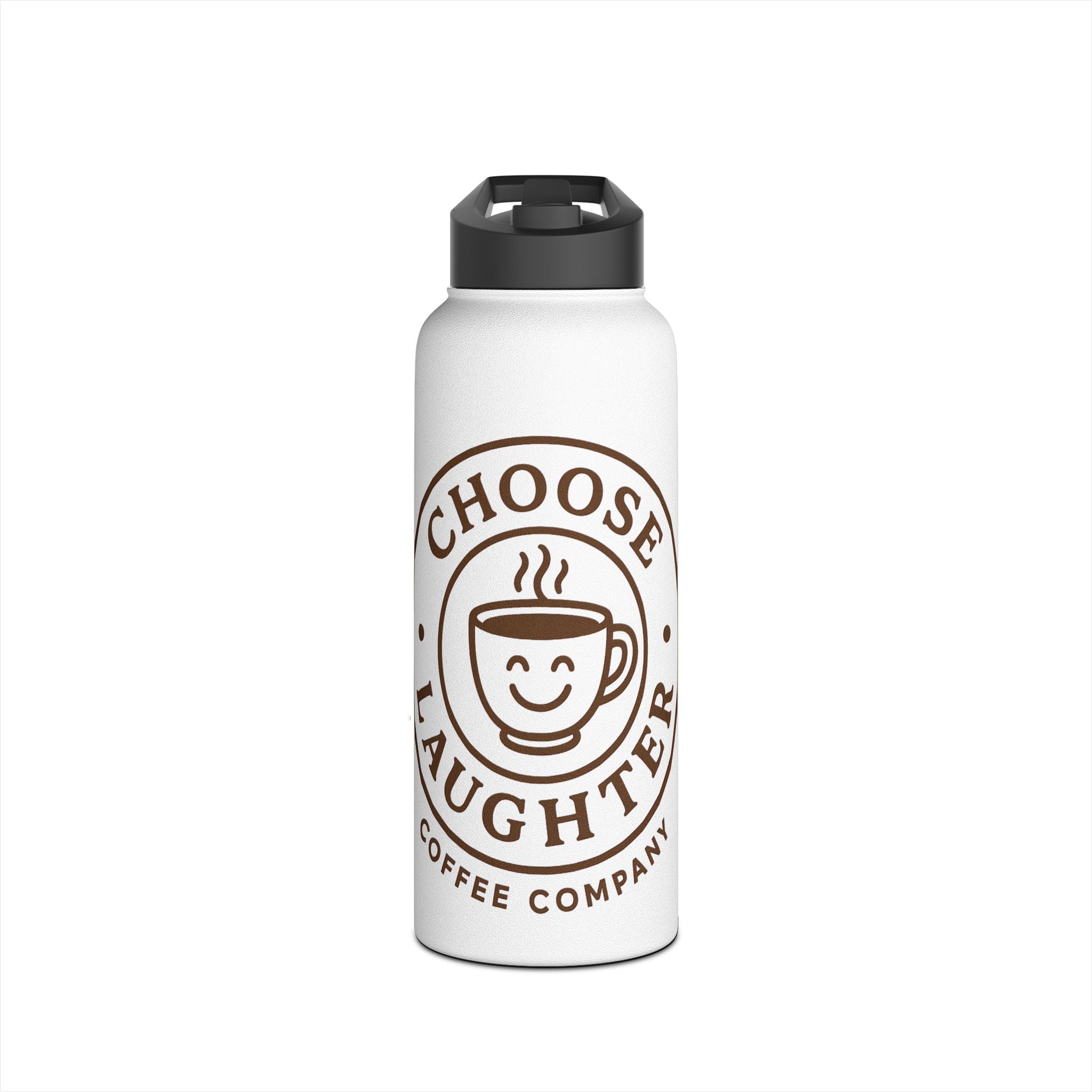 Choose Laughter Coffee Stainless Steel Water Bottle