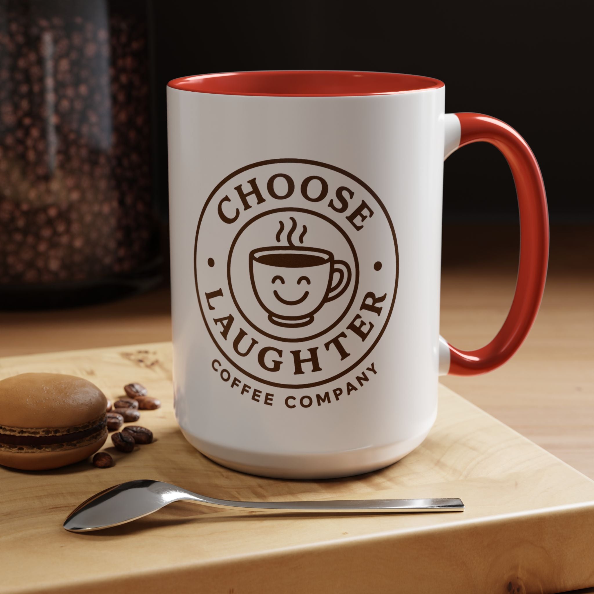 Choose Laughter Coffee Company mug | Accent Coffee Mug (15oz)