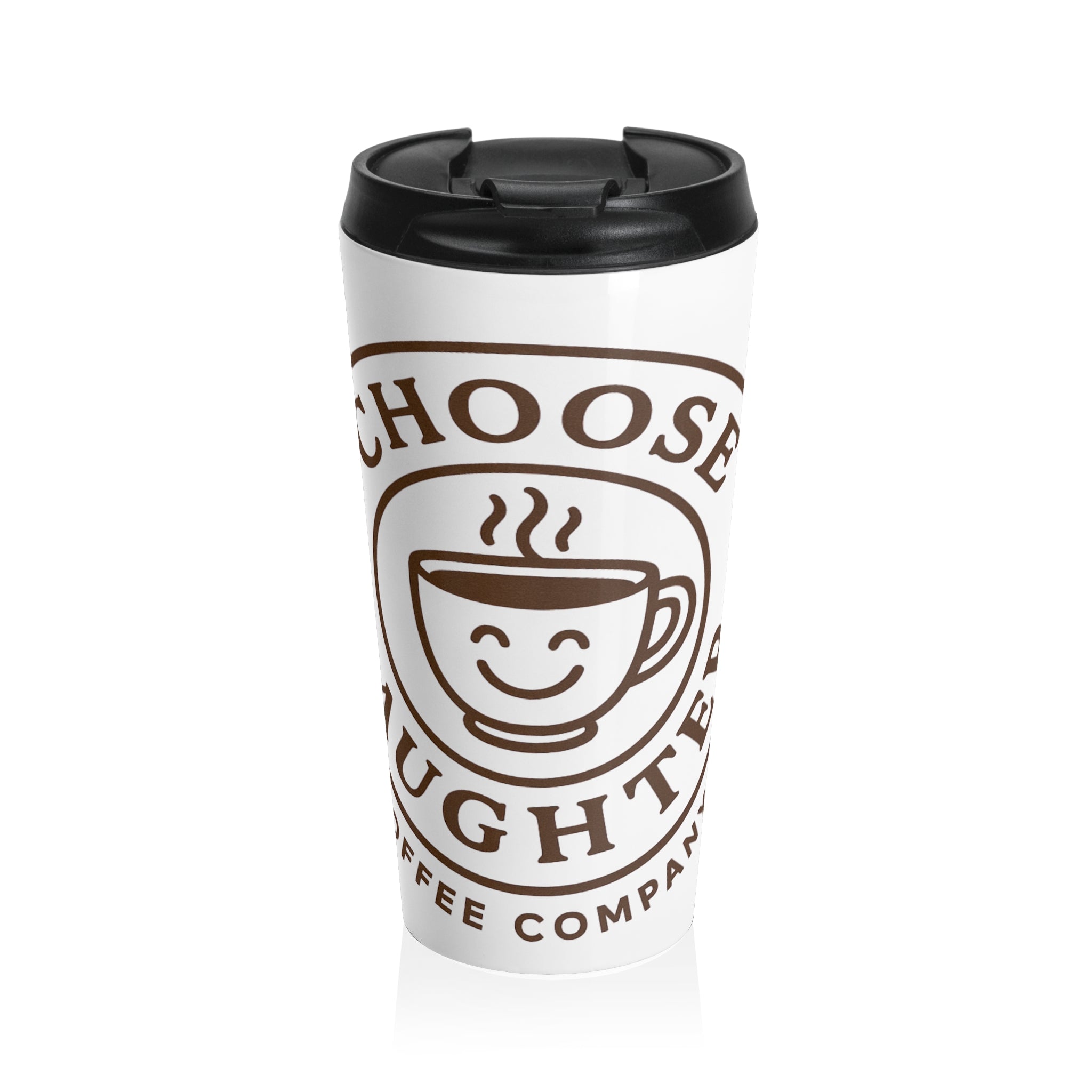 Choose Laughter Coffee Travel Mug — Stainless Steel Insulated Tumbler