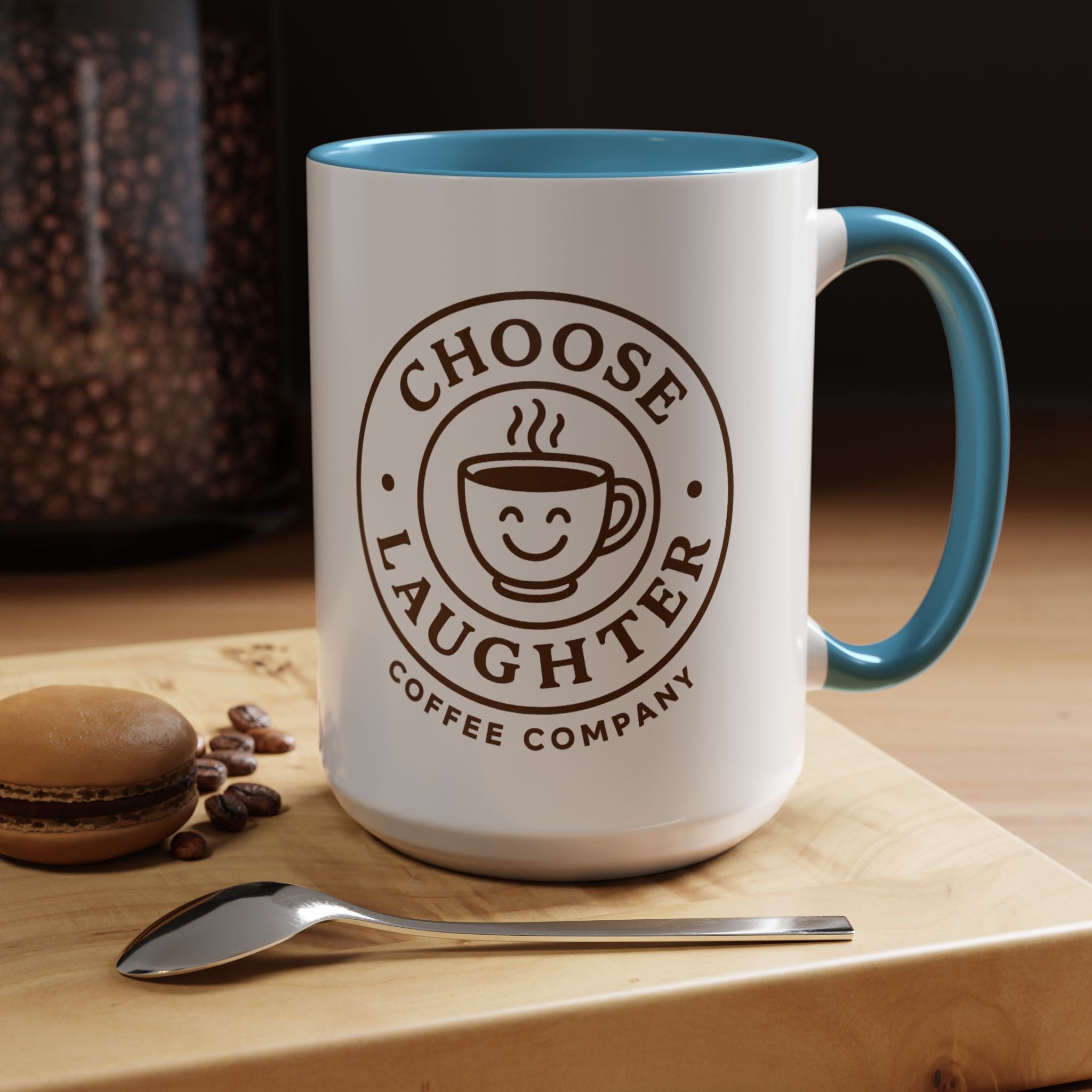 Choose Laughter Coffee Company mug | Accent Coffee Mug (15oz)