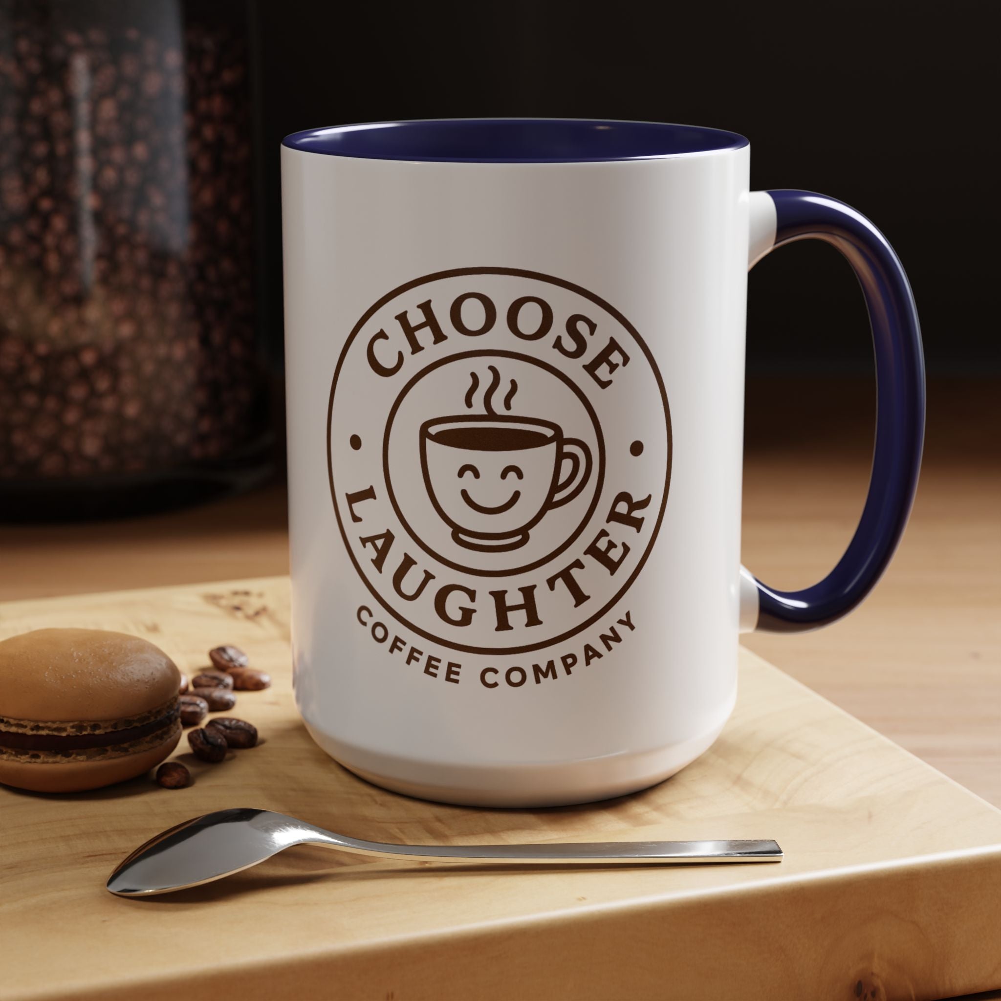 Choose Laughter Coffee Company mug | Accent Coffee Mug (15oz)
