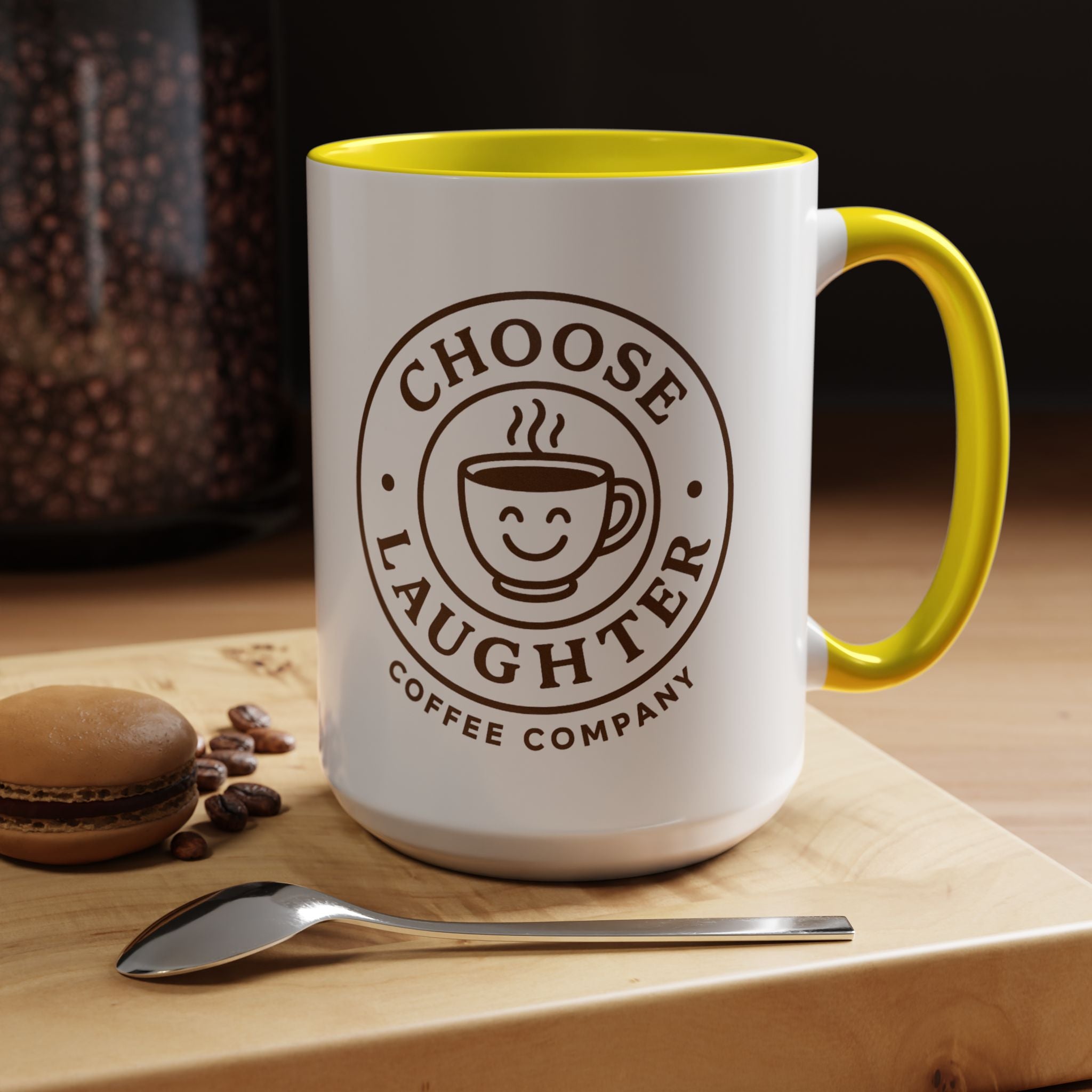 Choose Laughter Coffee Company mug | Accent Coffee Mug (15oz)